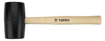 Topex 02A344 Киянка гумова 58 мм, 450 г, рукоятка дерев'яна 02A344 фото