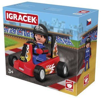 Игрушка IGRACEK Racer with kart red гоночный карт 21021 фото