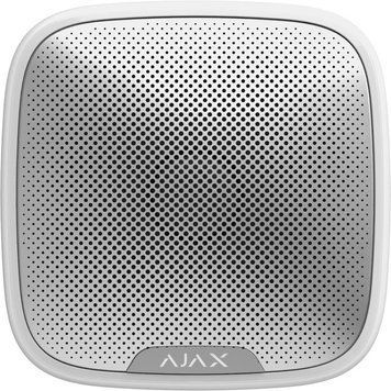 Бездротова вулична сирена Ajax StreetSiren, 113 дБ, jeweller, бездротова, білий 000001159 фото