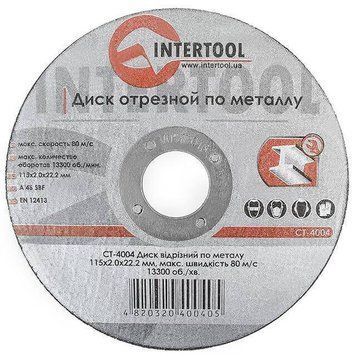 Диск отрезной по металлу 115x2.0x22.2 мм INTERTOOL CT-4004 CT-4004 фото