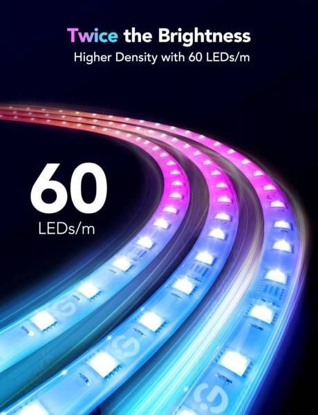 Стрічка світлодіодна розумна Govee H100E LED Strip Light M1 Matter Compatible 1m extension of H61E1 (H100E0D1) H100E0D1 фото