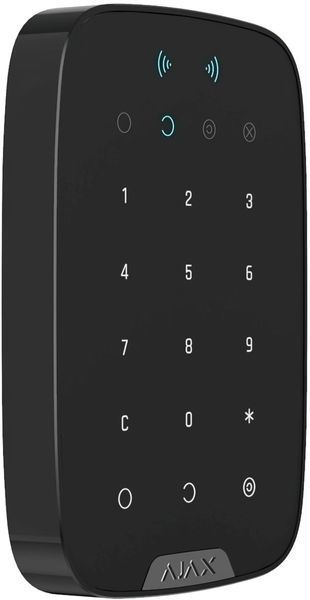 Бездротова сенсорна клавіатура Ajax Keypad Plus чорна 000023069 фото