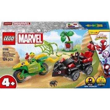 Конструктор LEGO Spidey Гонки на электромобилях с динозаврами 11198 фото