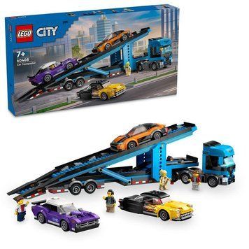 Конструктор LEGO City Вантажівка-транспортер зі спортивними авто 60408 фото