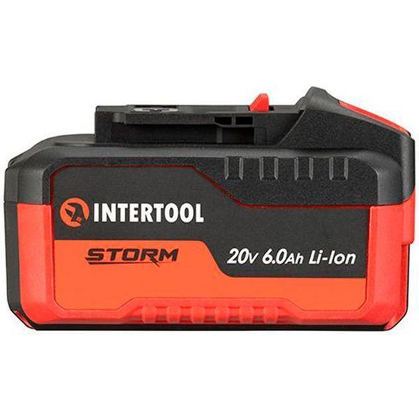 Аккумулятор 20 В, литий-ион, 6.0 Ач, индикатор уровня заряда INTERTOOL WT-0342 WT-0342 фото