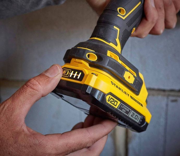 Дриль-шурупокрут ударний акумуляторний безщітковий STANLEY FATMAX SFMCD721D2K SFMCD721D2K фото