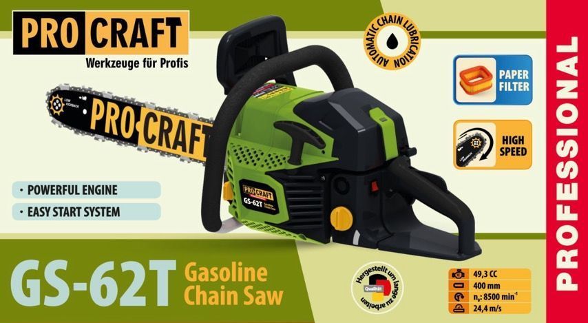 Бензопила Procraft GS-62T (2025) PC-600620 фото