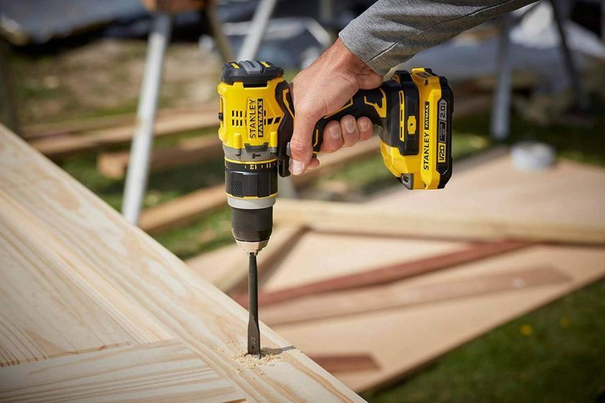 Дриль-шурупокрут ударний акумуляторний безщітковий STANLEY FATMAX SFMCD721D2K SFMCD721D2K фото