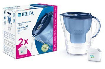 Фільтр-глечик Brita Marella XL Memo MXPro 3.5л (2л очищеної води) + 2 картриджа синій 1052786 фото