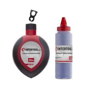 Шнур розмічальний 30 м з коректором INTERTOOL MT-2506 MT-2506 фото