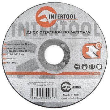 Диск отрезной по металлу 125x1.0x22.2 мм INTERTOOL CT-4006 CT-4006 фото