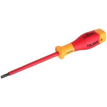 Викрутка Tolsen Premium плоска, діелектрична, 3.5х0.6х100мм V30206 фото