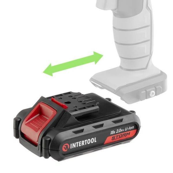 Акумулятор Li-Ion 18 В 2.0 А&middot;год для дриля-шурупокрута WT-0314/WT-0313/WT-0317 INTERTOOL WT-0312 WT-0312 фото