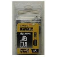 Акс.інстр DeWALT Біти ударні IMPACT TORSION, Т15мм,L=25мм, 5шт. DT7380T фото