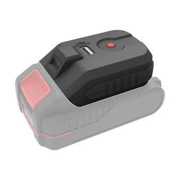 Адаптор для аккумулятора Li-ion 20 В, USB 2A, LED фонарь INTERTOOL WT-9300 WT-9300 фото