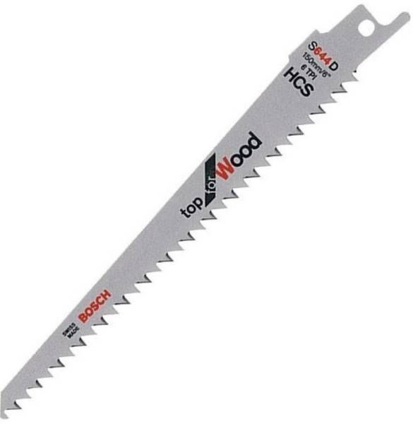 Полотно пилочное для сабельной пилы Bosch для дерева, S 644 D HCS, 6TPI, 2шт (2.609.256.701) 2.609.256.701 фото