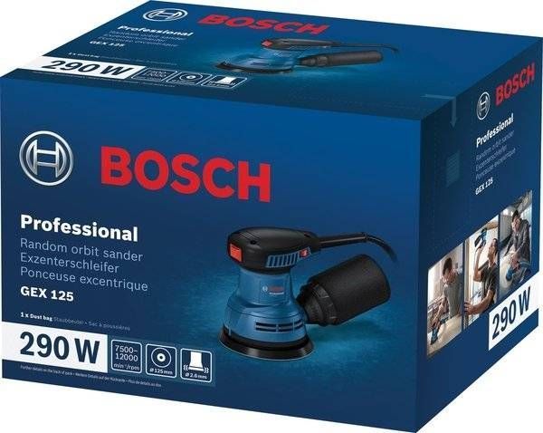 Шлифмашина эксцентриковая Bosch GEX 125 (0.601.3A8.020) 0.601.3A8.020 фото