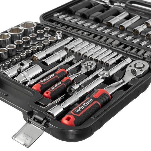 Набір інструментів 1/2 "& 1/4" 111 од., Cr-V INTERTOOL ET-8111 ET-8111 фото