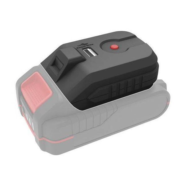 Адаптор для акумулятора Li-ion 20 В, USB 2A, LED ліхтар INTERTOOL WT-9300 WT-9300 фото