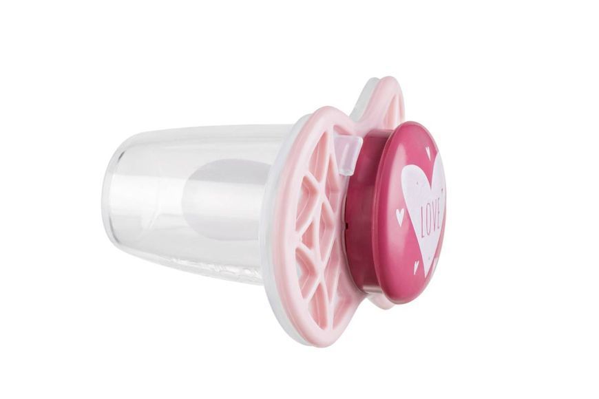 Пустышка симметричная Nuvita NV7065 Air55 Cool 0m + "LOVE" розово-персиковая (NV7065PR) NV7065PR фото