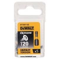 Акс.інстр DeWALT Біти ударні IMPACT TORSION, Т20мм,L=25мм, 5шт. DT7381T фото