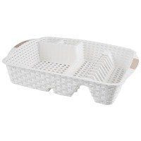 Сушка для посуды Violet House 0757 Ротанг WHITE 48х37.5х9 см (6897767) 0757 Роттанг WHITE сушка д/пос.4 фото