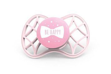Пустушка симетрична Nuvita NV7065 Air55 Cool 0m +" BE HAPPY" кольору" рожевий кварц" (NV7065RQ) NV7065RQ фото