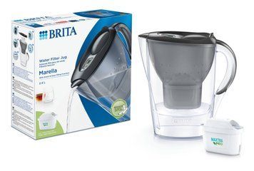 Фільтр-глечик Brita Marella Memo MXPro 2.4л (1.4л очищеної води) графіт 1052794 фото