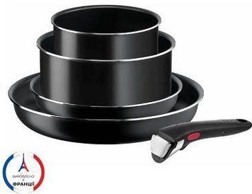 Набор посуды Tefal Ingenio Easy Cook & Clean, 5 предметов, алюминий, нержавеющая сталь, бакелит, черный L1539543 фото