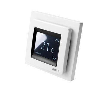 Терморегулятор сенсорный DEVI Devireg Touch White, 2" экран, 85х85мм, макс.16A (140F1064) 140F1064 фото