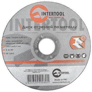 Диск отрезной по металлу 125x1.6x22.2 мм INTERTOOL CT-4008 CT-4008 фото