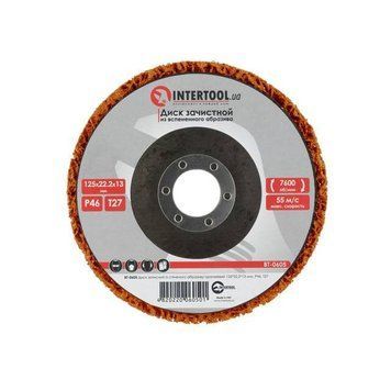 Диск зачистный из вспененного абразива оранжевый 125*22,2*13 мм, P46, T27 INTERTOOL BT-0605 BT-0605 фото