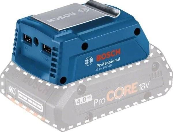 USB-адаптер для батарейки Bosch GAA 18V-48 Professional, 2.4 А 0.618.800.0L6 фото