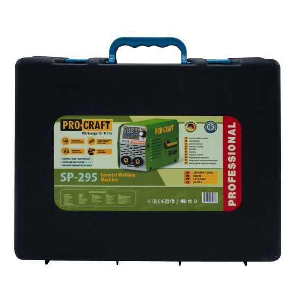 Сварочный аппарат Procraft SP295 (КЕЙС) + Маска SHP90-30 NEW + Электроды Procraft AHO36 1кг 3мм PC-295369 фото