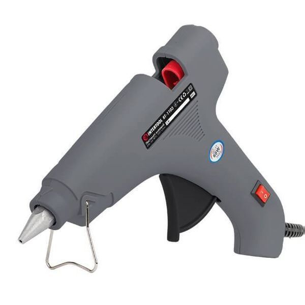 Пистолет клеевой 60 Вт, 230 В, 165-180 &deg; C под стержни 10.8-11.5 мм, 8-20 г/мин. INTERTOOL RT-1103 RT-1103 фото