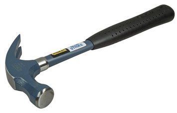 Молоток столярний Stanley Bluestrike Curve Claw, 450г, рукоятка трубчаста з флокованою вініловою накладкою, цвяходер 1-51-488 фото