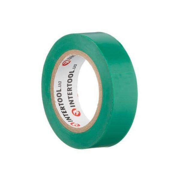 Стрічка ізоляційна 0.15мм*17мм*10м зелена INTERTOOL IT-0031 IT-0031 фото