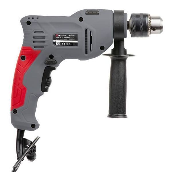 Дриль ударний 600 Вт, 0-3000 об / хв, 1.5-13мм, реверс INTERTOOL DT-0109 DT-0109 фото