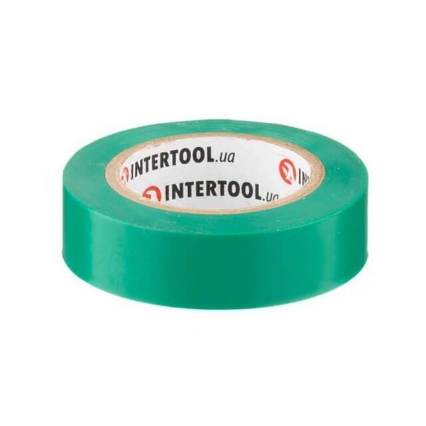 Стрічка ізоляційна 0.15мм*17мм*10м зелена INTERTOOL IT-0031 IT-0031 фото
