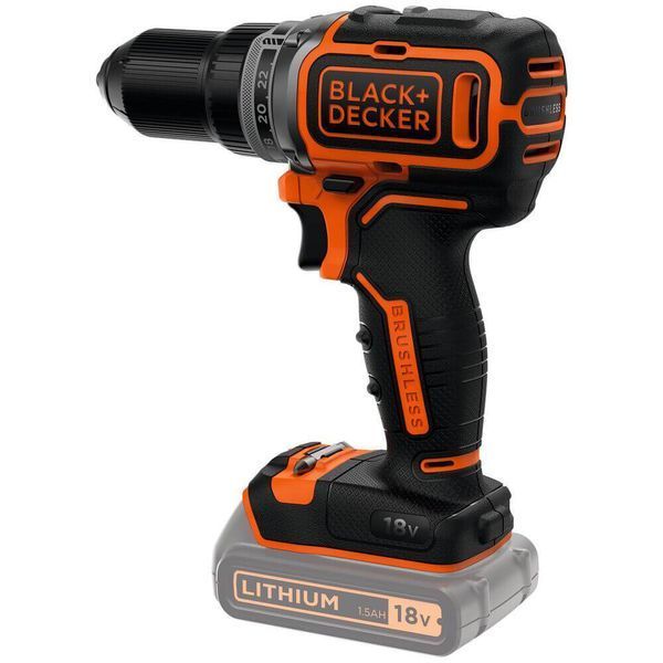 Дрель-шуруповерт аккумуляторная бесщеточная BLACK+DECKER BL186N BL186N фото