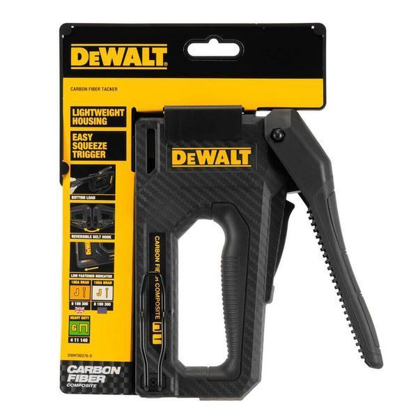 Степлер DeWalt CARBON FIBRE для скоб типу G 6-14 мм, цвяхів типу J 12, 15 мм (DWHT80276-0) DWHT80276-0 фото
