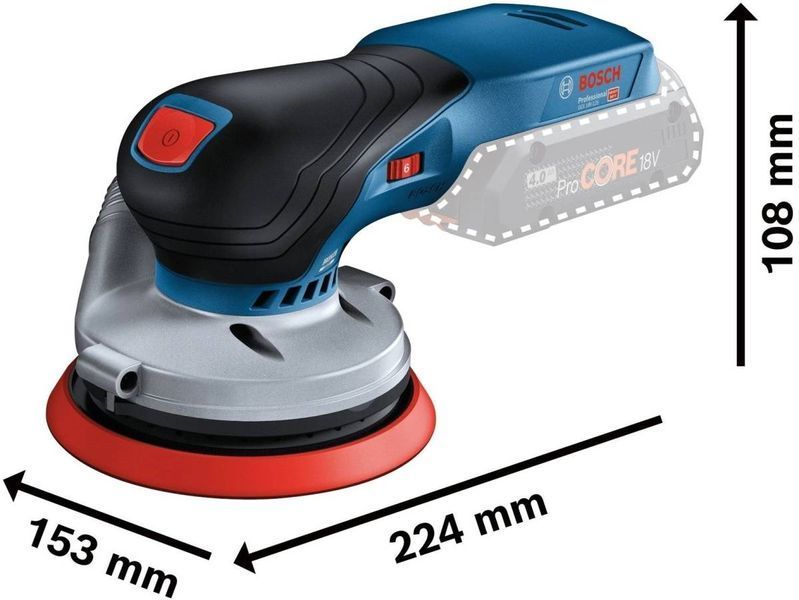 Шлифмашина эксцентриковая аккумуляторная Bosch GEX 18V-125 (0.601.372.201) 0.601.372.201 фото
