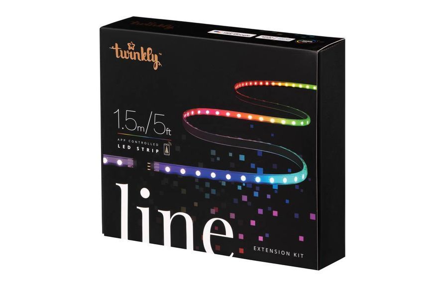 Подовжувач Smart LED підсвічування Twinkly Line 100 RGB, Gen II, IP20, плюс 1,5 м, кабель чорний (TWL100ADP-B) TWL100ADP-B фото