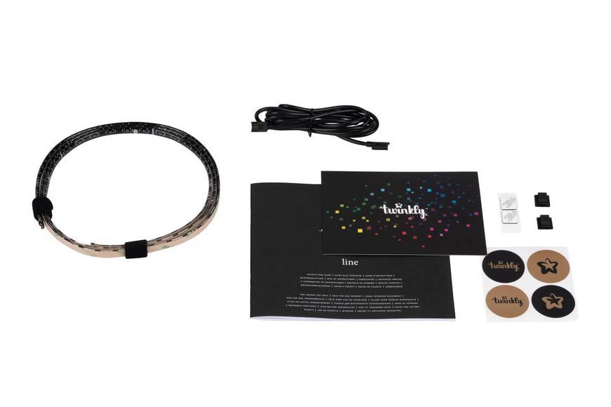 Подовжувач Smart LED підсвічування Twinkly Line 100 RGB, Gen II, IP20, плюс 1,5 м, кабель чорний (TWL100ADP-B) TWL100ADP-B фото