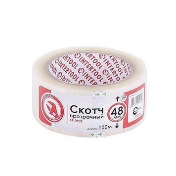 Скотч прозорий 45мм * 100м * 44мкм INTERTOOL KT-0903 KT-0903 фото