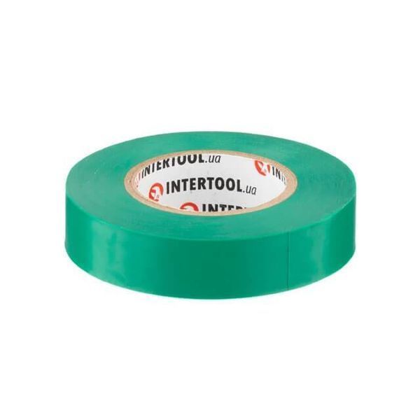 Лента изоляционная 0.15мм*17мм*20м зеленая INTERTOOL IT-0051 IT-0051 фото