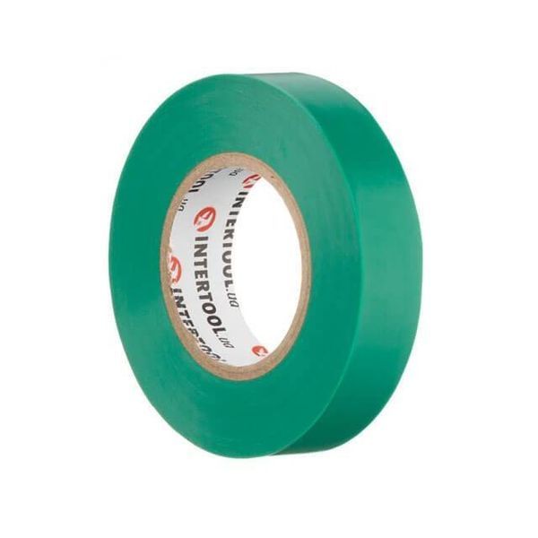 Лента изоляционная 0.15мм*17мм*20м зеленая INTERTOOL IT-0051 IT-0051 фото