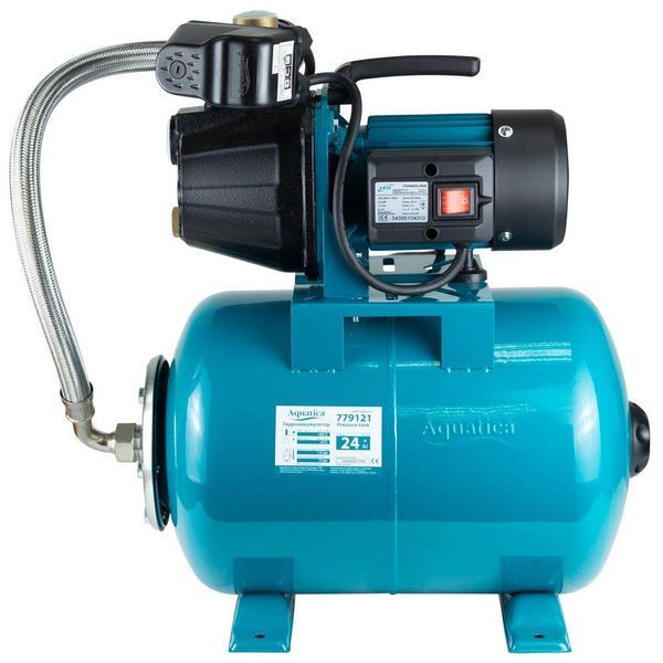Станція 0.8кВт Hmax 38м Qmax 58л/хв (самовсмоктувальний насос) 24л AquaticaLEO EKJ-802IA5/UA (775346/24) SG-775346/24 фото