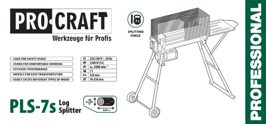 Дровокол Procraft PLS7s PC-070002 фото