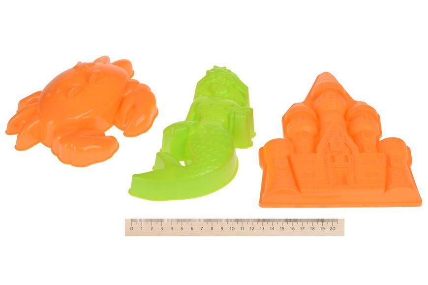 Набір для гри з піском Same Toy Ведерко 6 одиниць рожеве (976Ut-1) 976Ut-1 фото